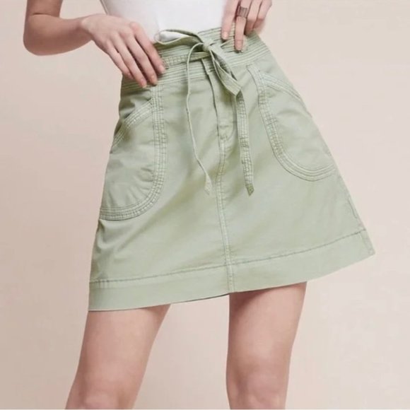 Pilcro and the Letterpress Dresses & Skirts - PILCRO AND THE LETTERPRESS light green tie waist utility skirt size 6